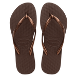 HAVAIANAS Slim Sandal-Dark Brown Metallic