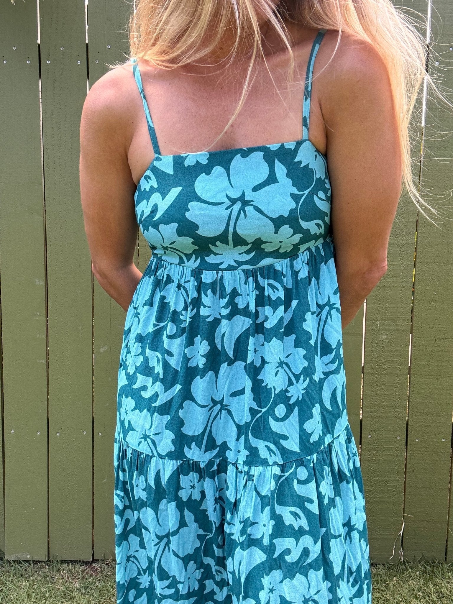 Floral Safari Teal Maxi Dress – The Salty Babe