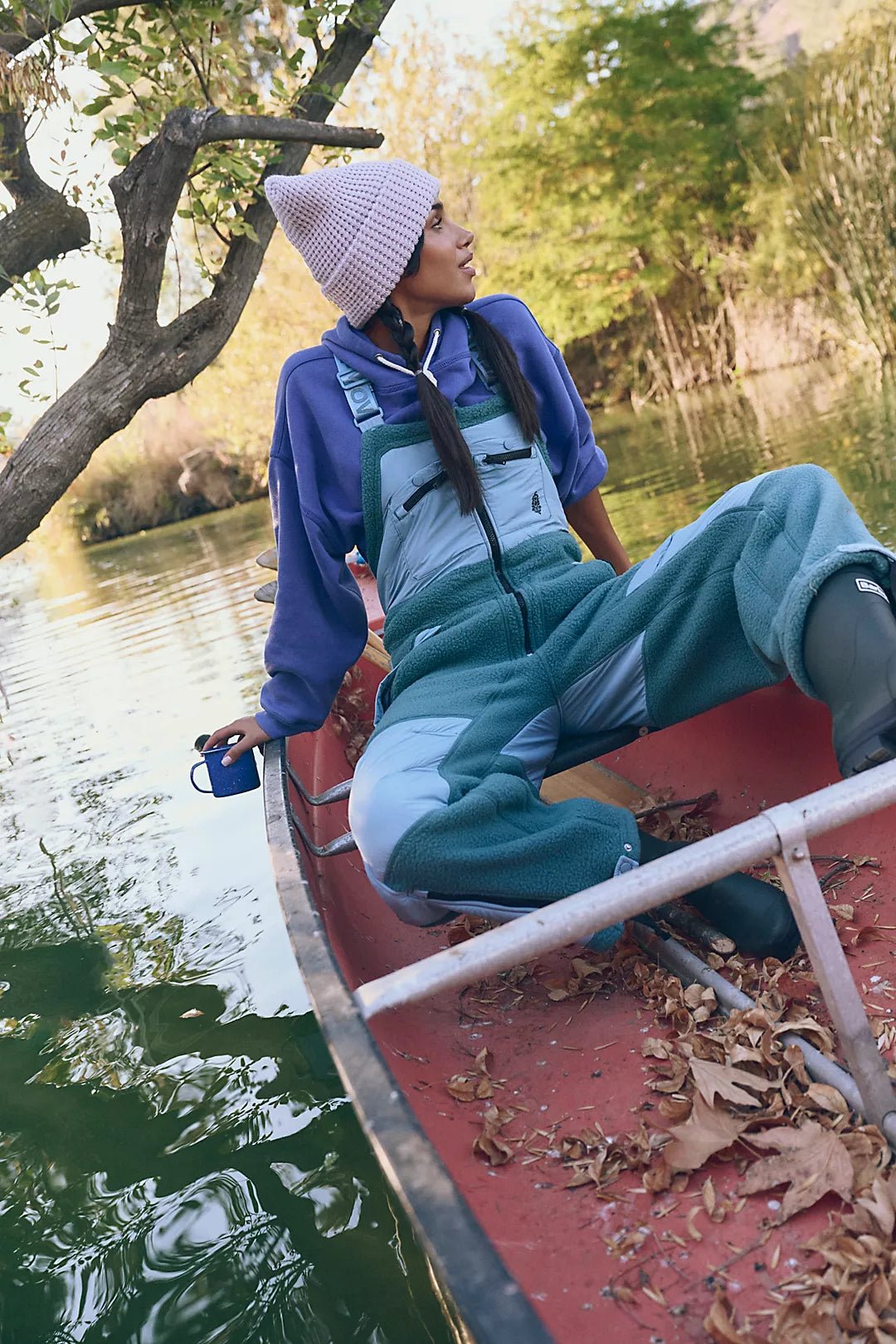 FREE PEOPLE Hit The Slopes Overall-Midnight Jade combo – The Salty