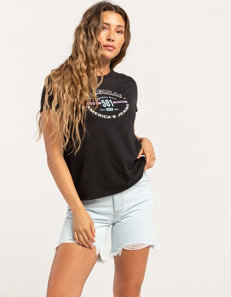 LEVIS' 501 Mid Thigh Shorts Fade Off – The Salty Babe