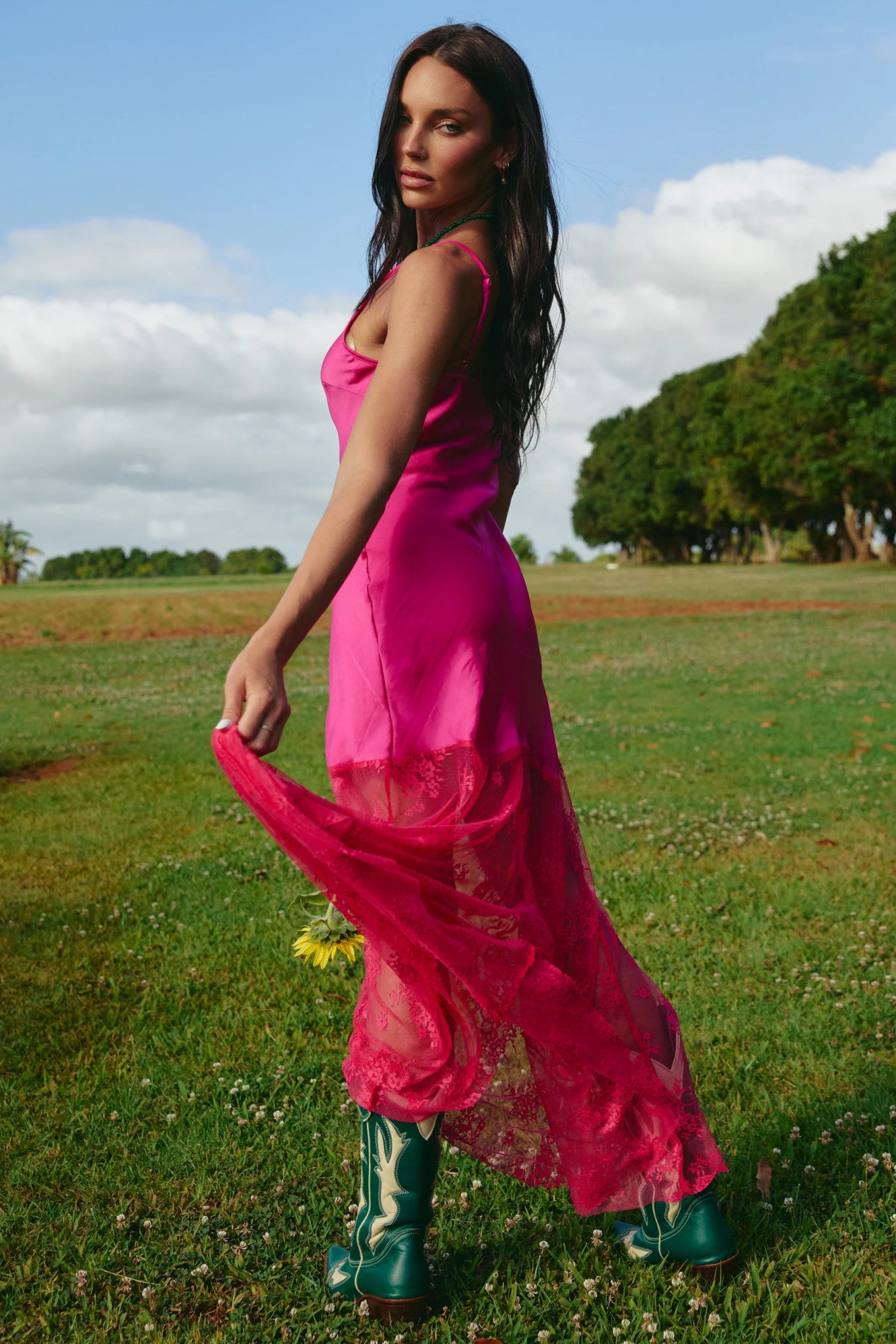 long evening dresses for wedding Elegant High Low Two Piece Sheath Wedding Guest Dress main image 1