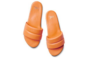 BEEK Sugarbird Leather Slide Sandal-Papaya