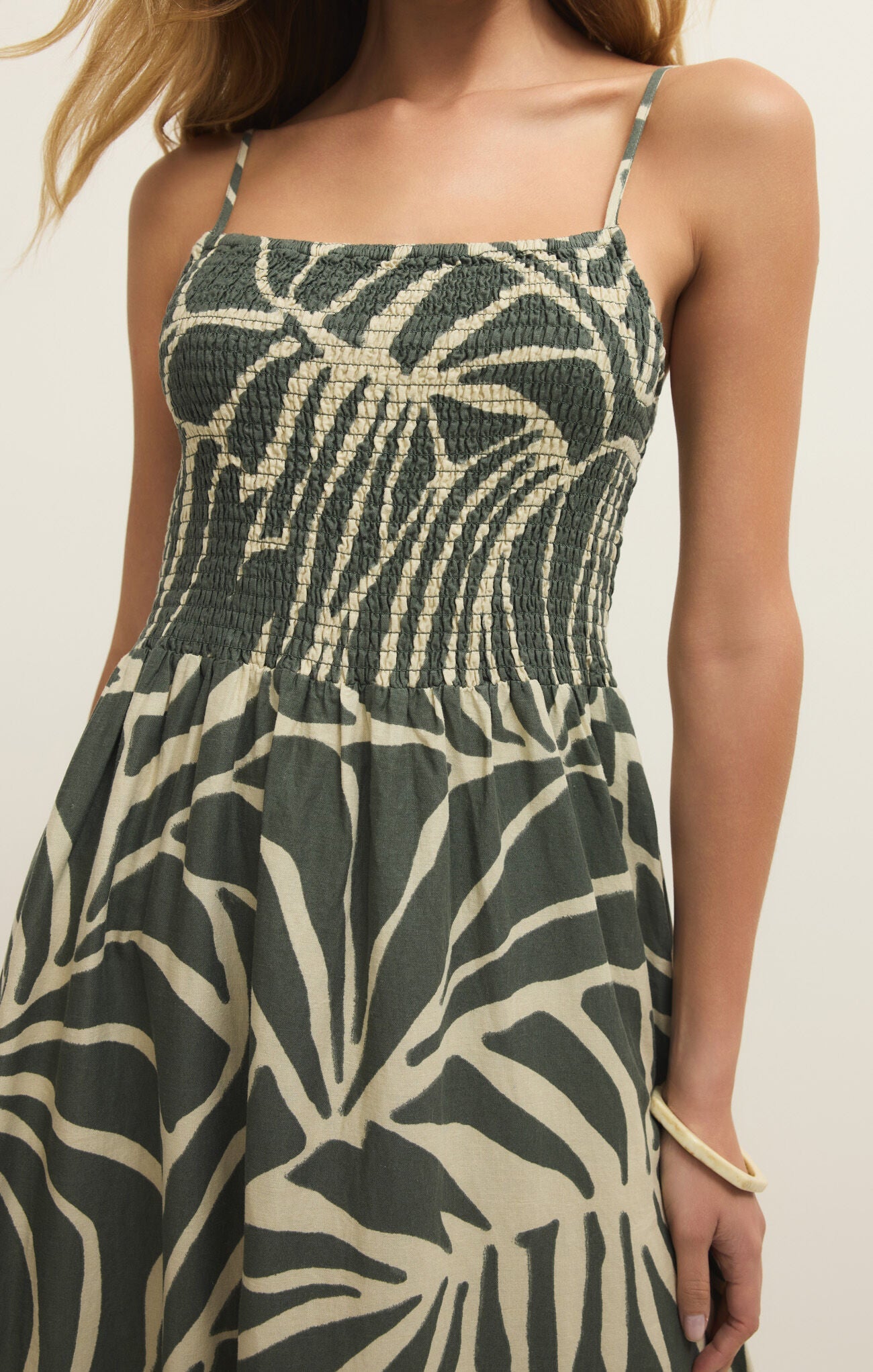 ZSUPPLY Bayside Tova Palm Midi Dress