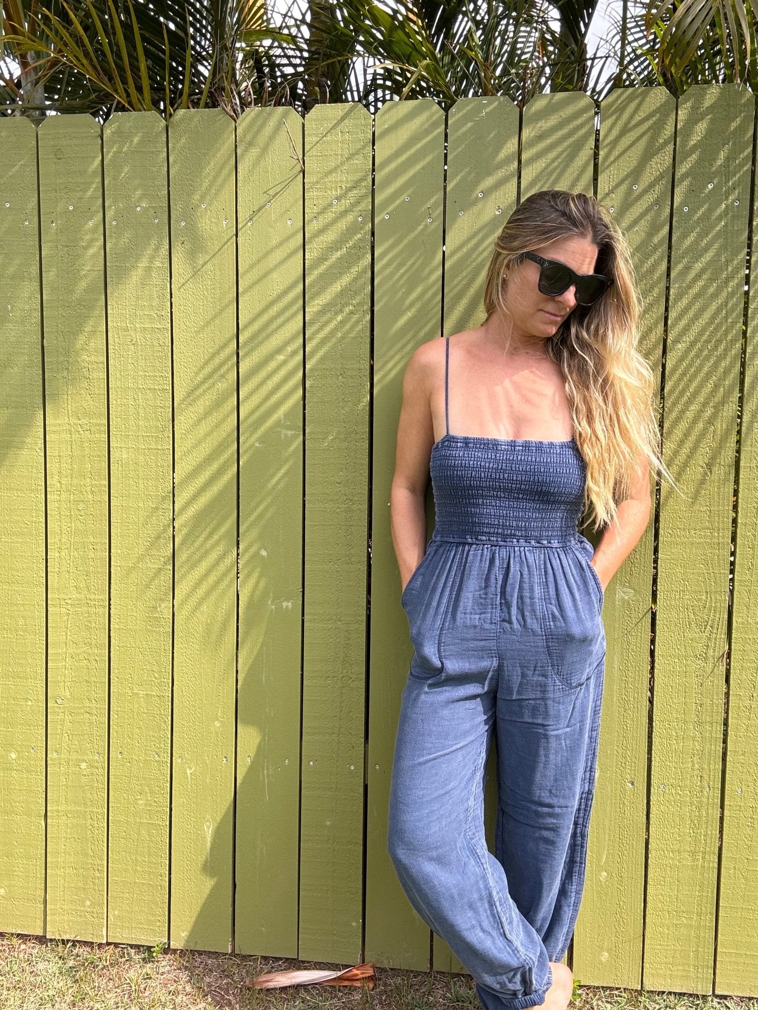 ZSUPPLY Santos Gauze Jumpsuit - Indigo – The Salty Babe