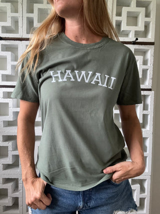 The Original Hawaii Boyfriend Tee- Monstera Green