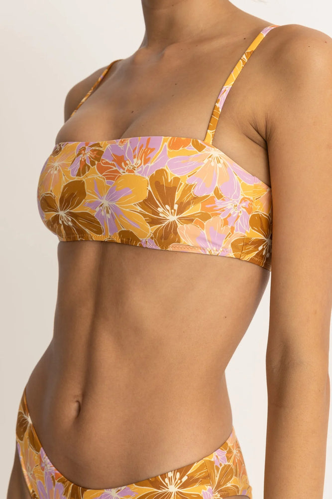 RHYTHM Mahana Floral bandeau bikini top