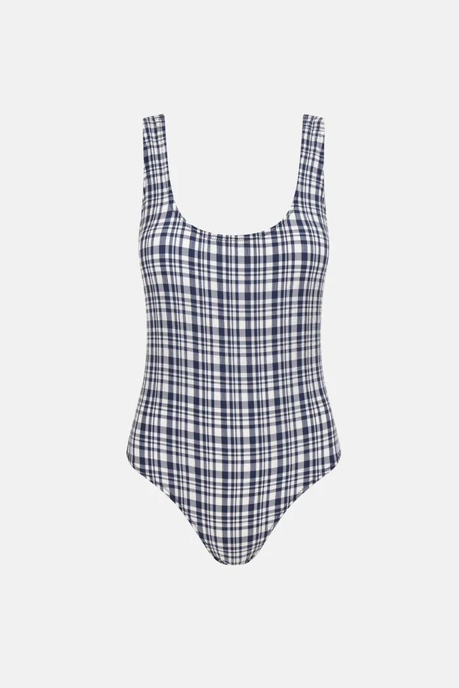 RHYTHM London Check Scoop Neck One Piece Swimsuit