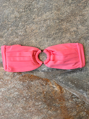 Fusion Coral bandeau bikini top