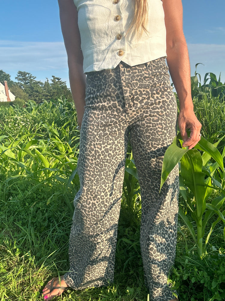 Leopards Playtime wide leg pant