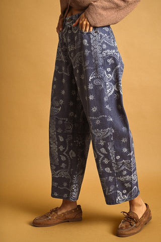 Navy Paisley Print Pants - Apres Sea Ranch Pants