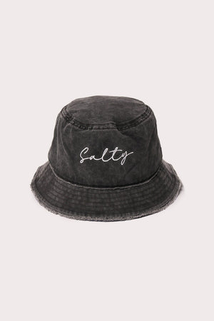 Salty script bucket hat