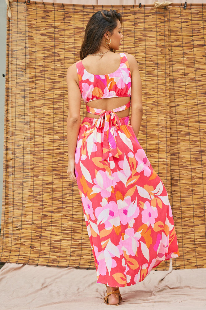 Tami floral cutout maxi dress