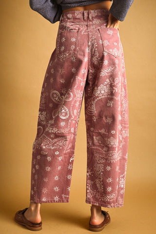 Pink Paisley Print Pants - Apres Sea Ranch Pants