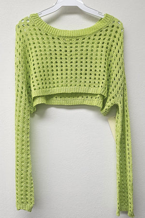 Sarah crochet long sleeve top