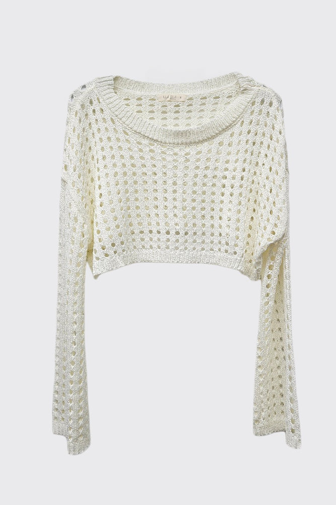 Sarah crochet long sleeve top