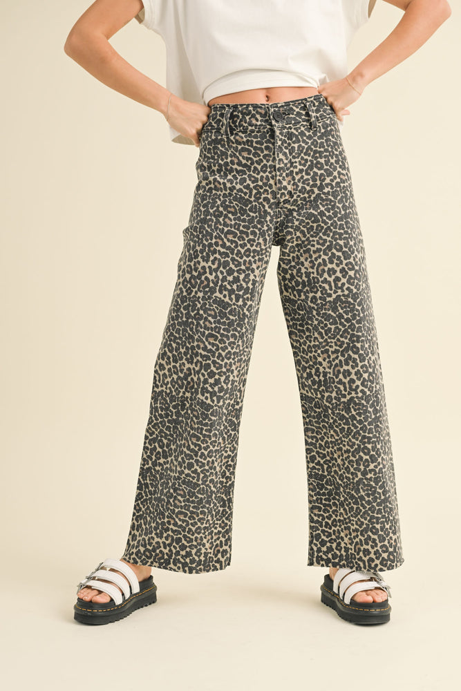 Leopards Playtime wide leg pant