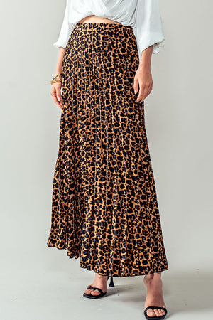 Jungle Days pleated maxi skirt