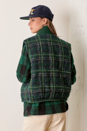 Festive Plaid padded vest