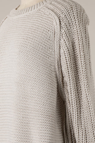 Beachside Cable Knit Sweater - Neutral