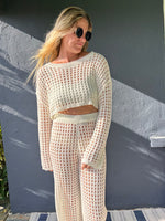 Sarah crochet long sleeve top