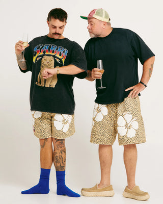SABBI Happy Hibiscus Shorts in Leopard