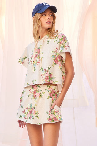 Floral Printed Hoodie - Salty Babe Hoodies