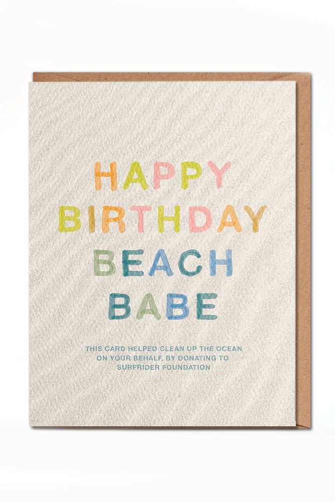 Birthday Beach Babe Greeting Card