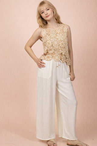 White Wide-Leg Pants - Salty Babe Pants