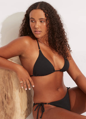 SEAFOLLY Sea Dive slide tri bikini top-Black