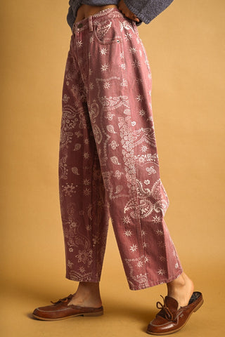 Pink Paisley Print Pants - Apres Sea Ranch Pants