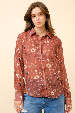 Russet Western Long Sleeve Shirt