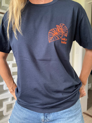 Kalo Leaf City Tee-Eclipse Navy
