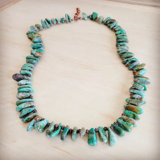Natural Turquoise Stacked Stone Necklace