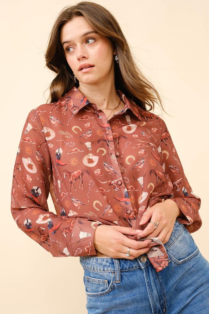 Russet Western Long Sleeve Shirt