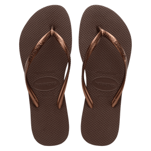 HAVAIANAS Slim Sandal-Dark Brown Metallic