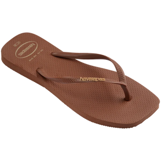 HAVAINAS Slim Square Logo Pop Up Flip Flops - Rust