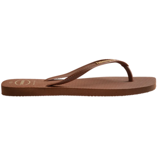 HAVAINAS Slim Square Logo Pop Up Flip Flops - Rust