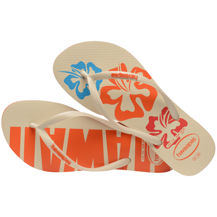 HAVAIANAS Slim Postcard USA sandal- Sunset Orange