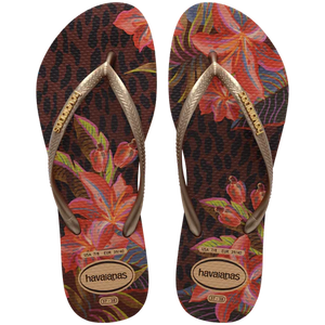 HAVAIANAS Slim Animal Floral Fisuon sandal-Rust