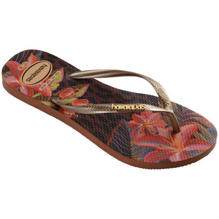 HAVAIANAS Slim Animal Floral Fisuon sandal-Rust