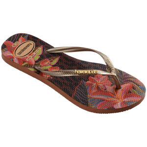 HAVAIANAS Slim Animal Floral Fisuon sandal-Rust