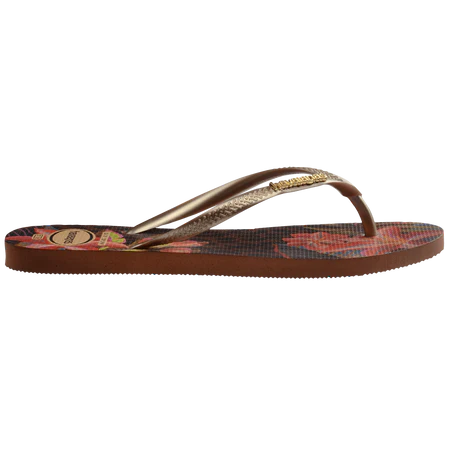 HAVAIANAS Slim Animal Floral Fisuon sandal-Rust