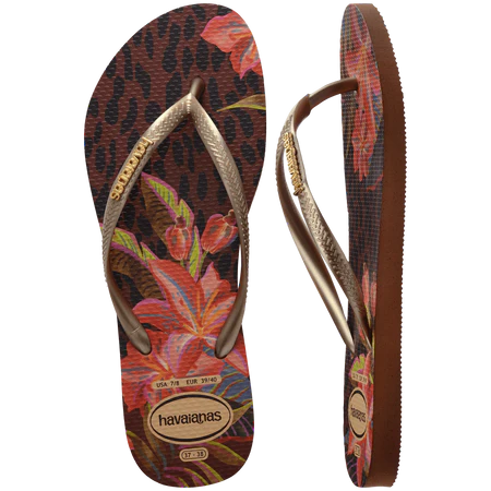 HAVAIANAS Slim Animal Floral Fisuon sandal-Rust