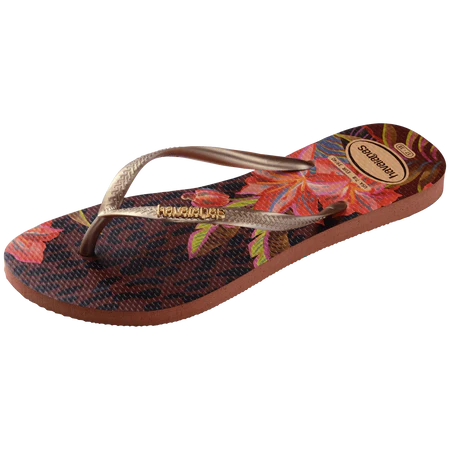 HAVAIANAS Slim Animal Floral Fisuon sandal-Rust