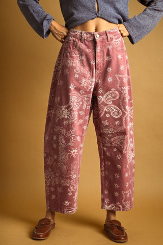 Pink Paisley Print Pants - Apres Sea Ranch Pants