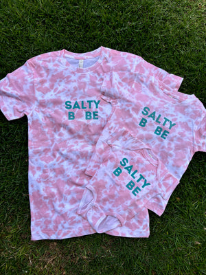 SB Arch Mommy & Me Tees & Onesies-Rose Tie Dye