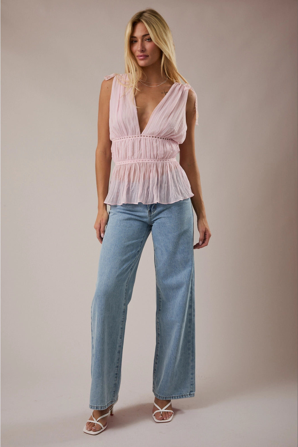 Pink Lace Top - Salty Babe Tops