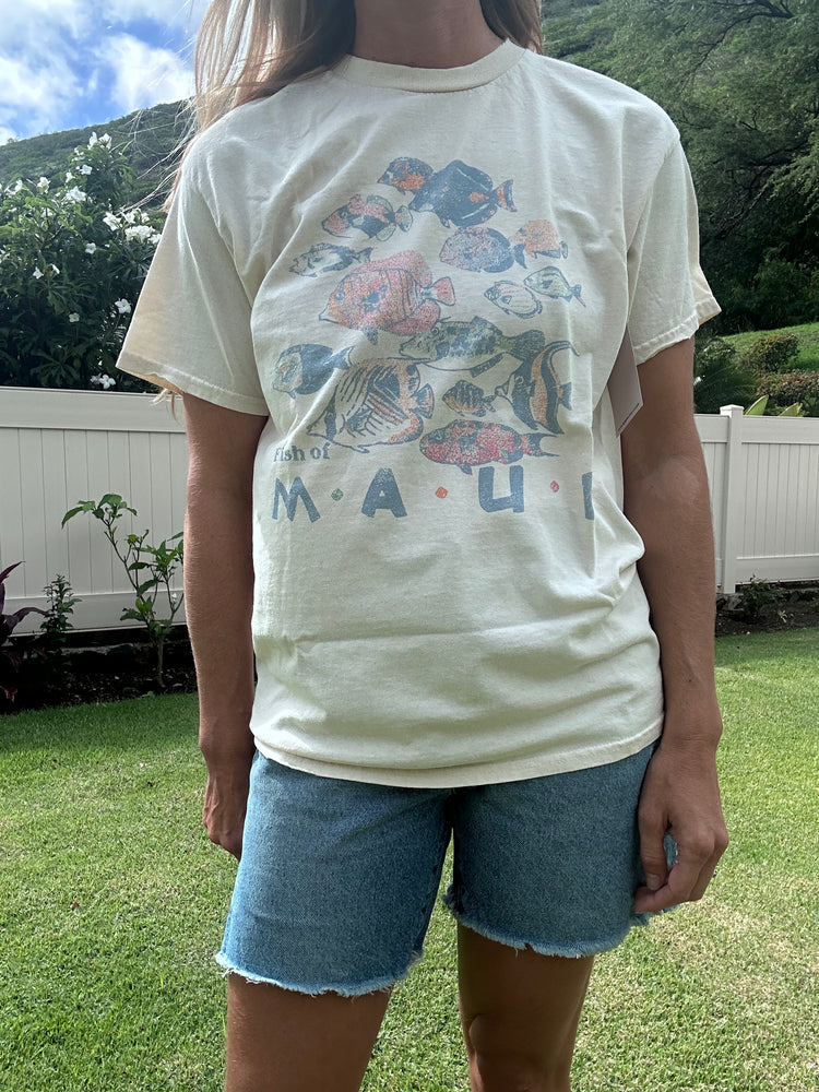 Fish of Maui thrifted tee