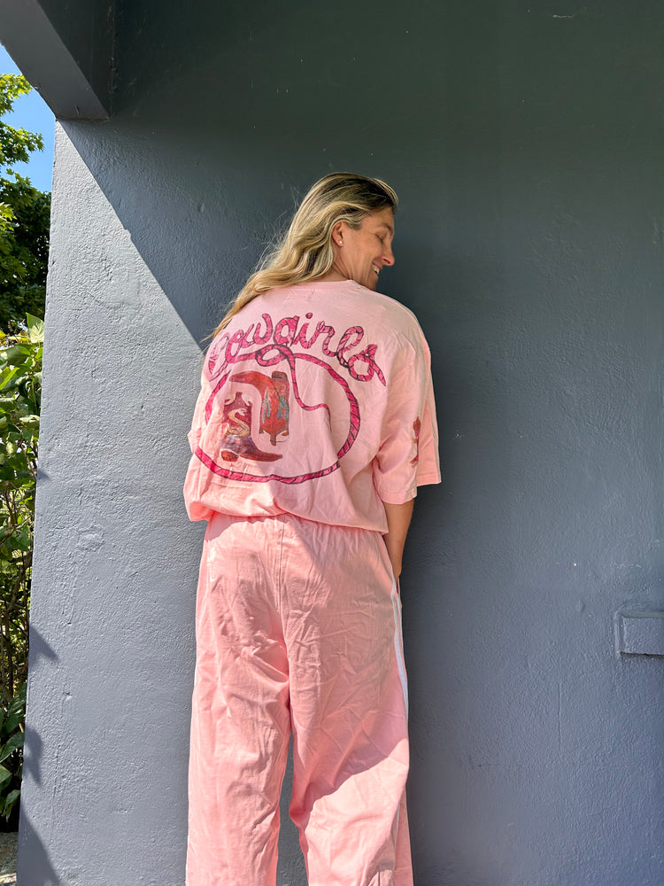 SABBI Crazy Horse oversized tee-Pink