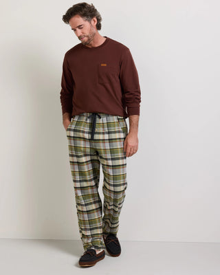 PENDLETON Plaid Flannel Pajama Pant in Olive Multi